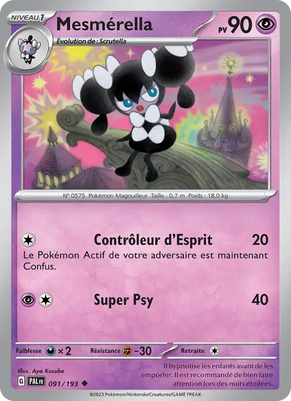 Carte Pokémon Mesmérella #091 — Évolutions à Paldea