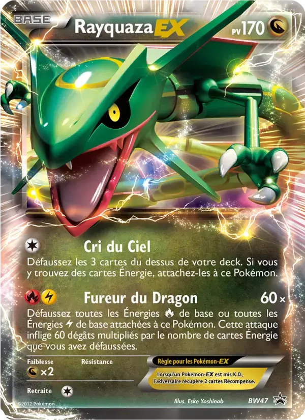 Carte Pokémon Rayquaza ex #BW47 — Promos Noir et Blanc