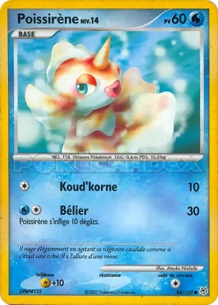 Carte Pokémon Poissirène #84 — Diamant et Perle
