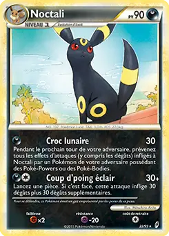 Carte Pokémon Noctali #22 — L'Appel des Légendes