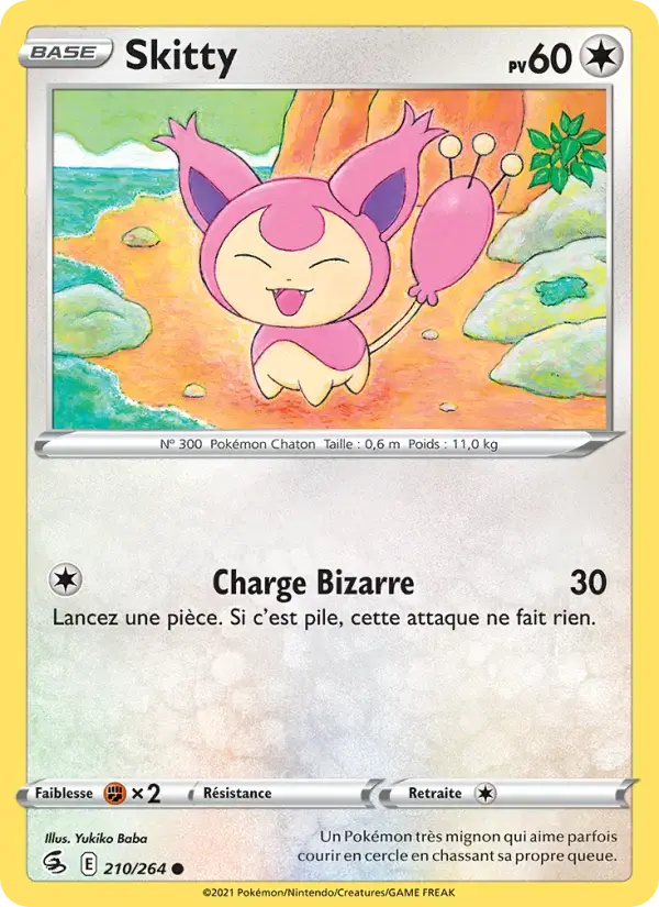 Carte Pokémon Skitty #210 — Poing de Fusion