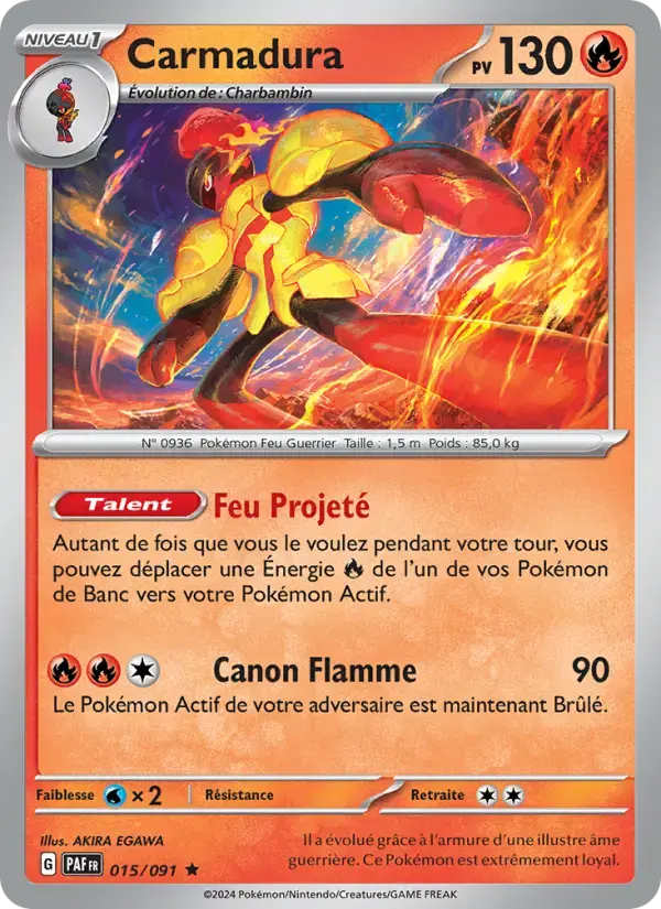Carte Pokémon Carmadura #015 — Destinées de Paldea