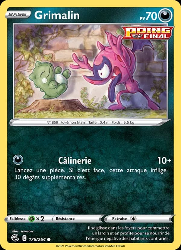 Carte Pokémon Grimalin #176 — Poing de Fusion