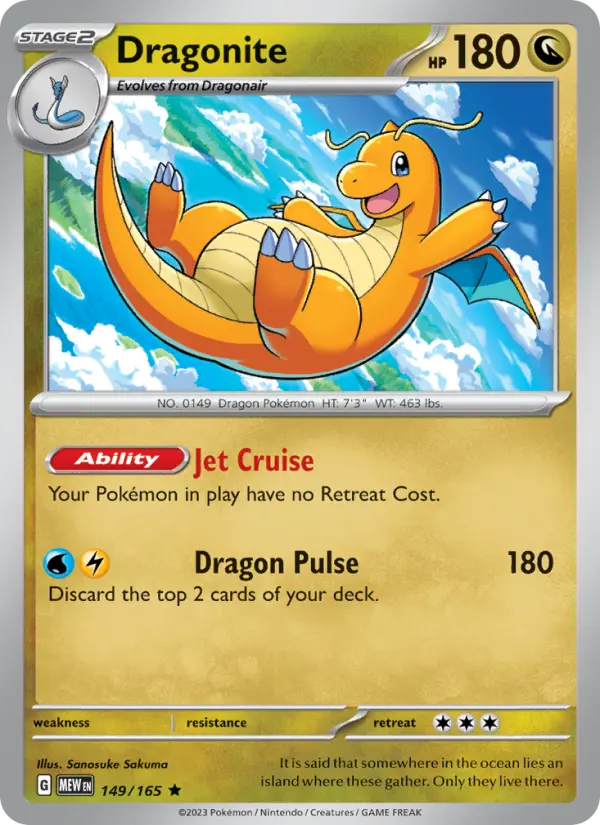 Carte Pokémon Dracolosse #149 — Pokémon 151