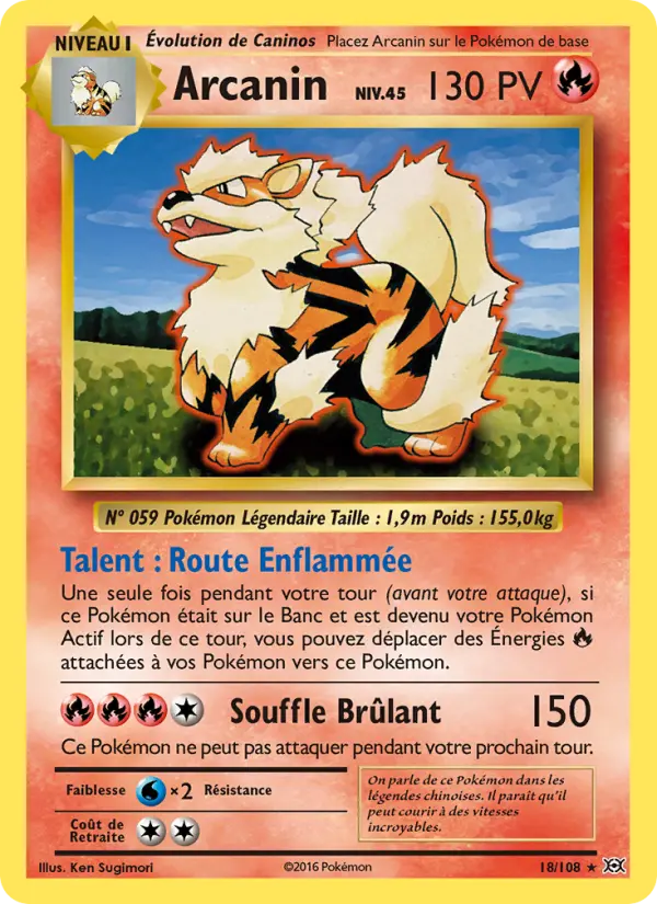 Carte Pokémon Arcanin #18 — Évolutions XY