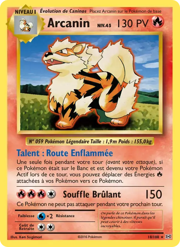 Carte Pokémon Arcanin #18 — Évolutions XY