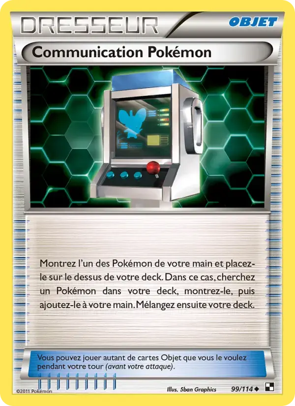 Carte Pokémon Communication Pokémon #99 — Noir et Blanc