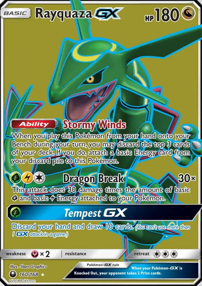 Rayquaza GX #160 — Celestial Storm