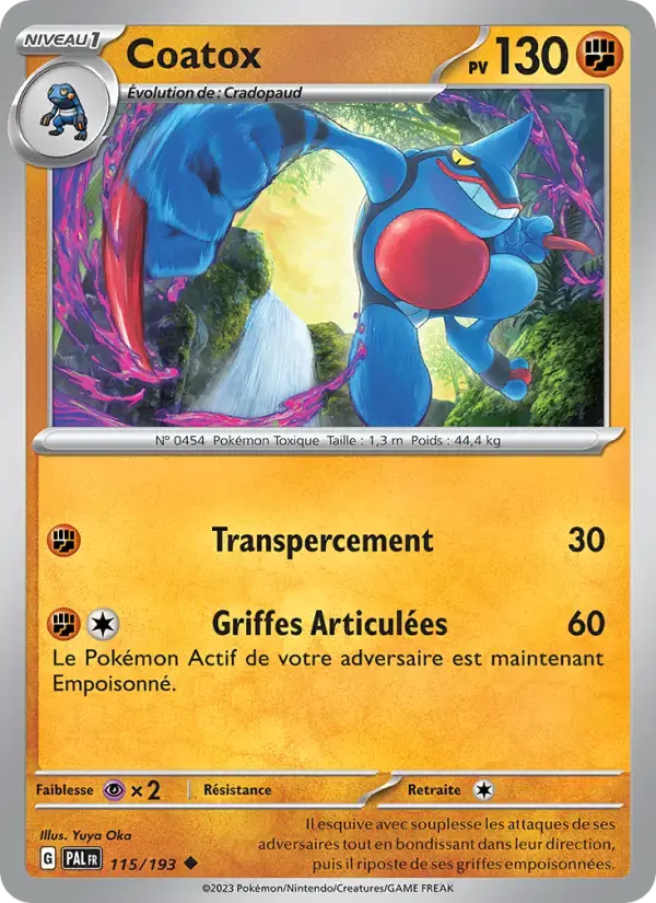 Carte Pokémon Coatox #115 — Évolutions à Paldea