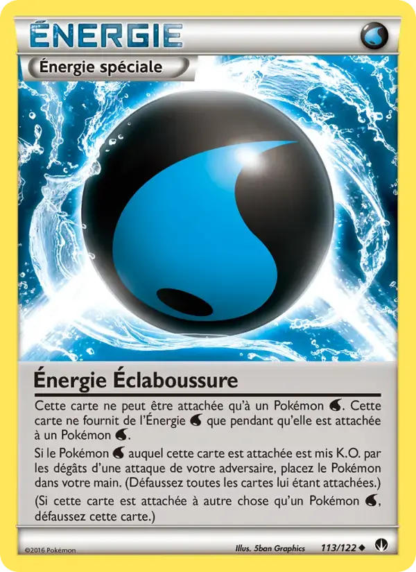 Carte Pokémon Énergie Éclaboussure #113 — Rupture Turbo