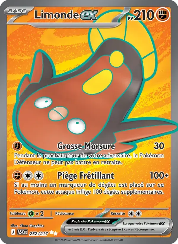 Carte Pokémon Limonde-ex #252 — Héros Transcendants