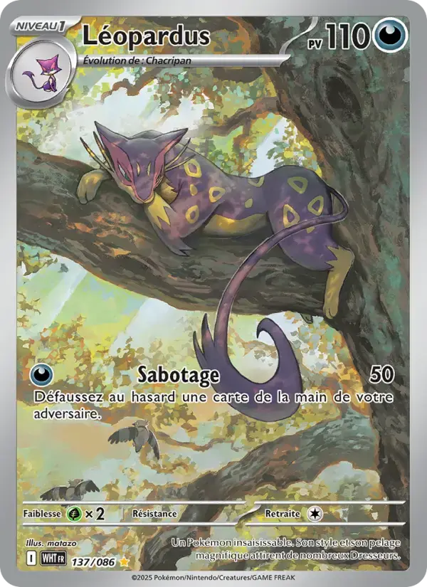 Carte Pokémon Léopardus #137 — Flamme Blanche
