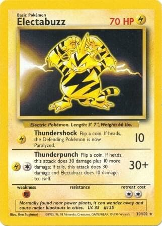 Electabuzz #20 — Base Set