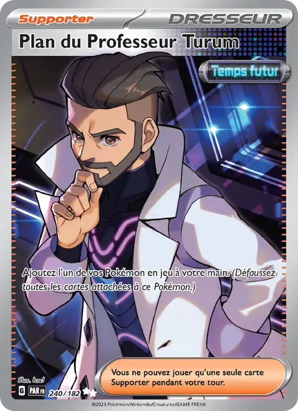 Carte Pokémon Plan du Professeur Turum #240 — Faille Paradoxe
