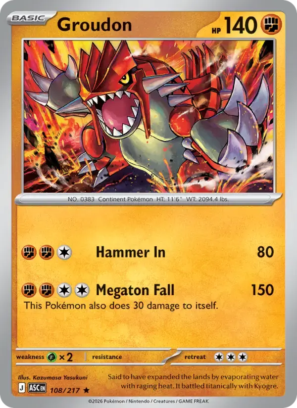 Groudon #108 — Ascended Heroes