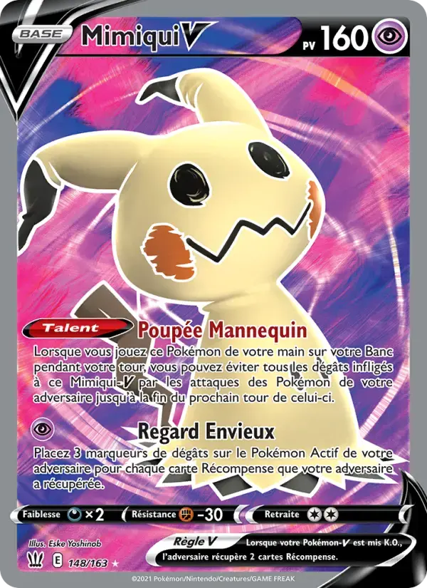 Carte Pokémon Mimiqui V #148 — Styles de Combat