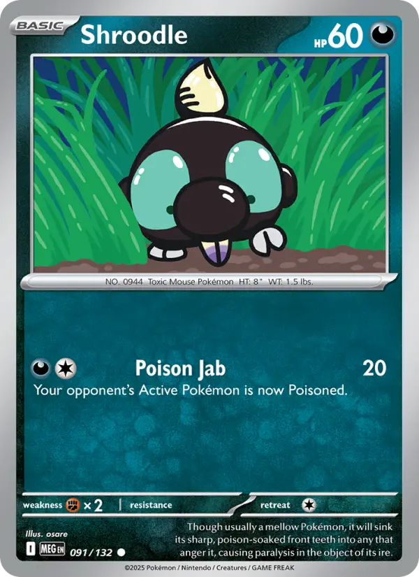 Carte Pokémon Gribouraigne #091 — Méga-Évolution