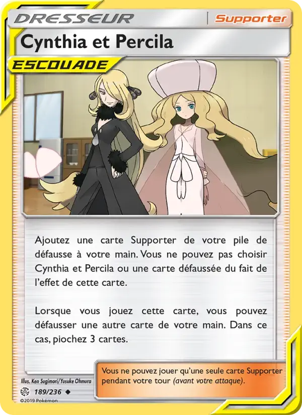 Carte Pokémon Cynthia et Percila #189 — Éclipse Cosmique