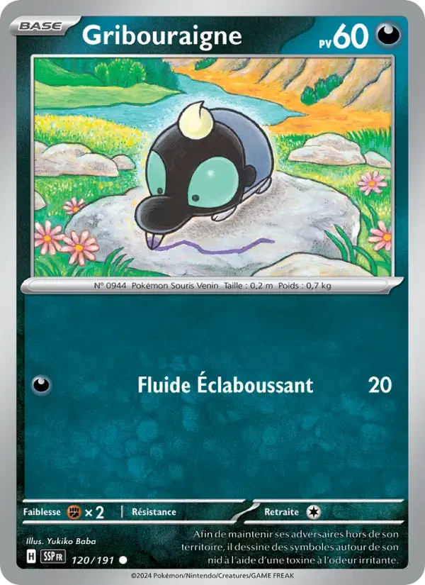 Carte Pokémon Gribouraigne #120 — Étincelles Déferlantes
