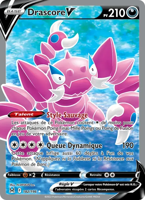 Carte Pokémon Drascore V #182 — Origine Perdue