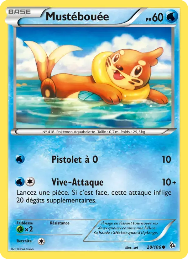 Carte Pokémon Mustébouée #28 — Étincelles