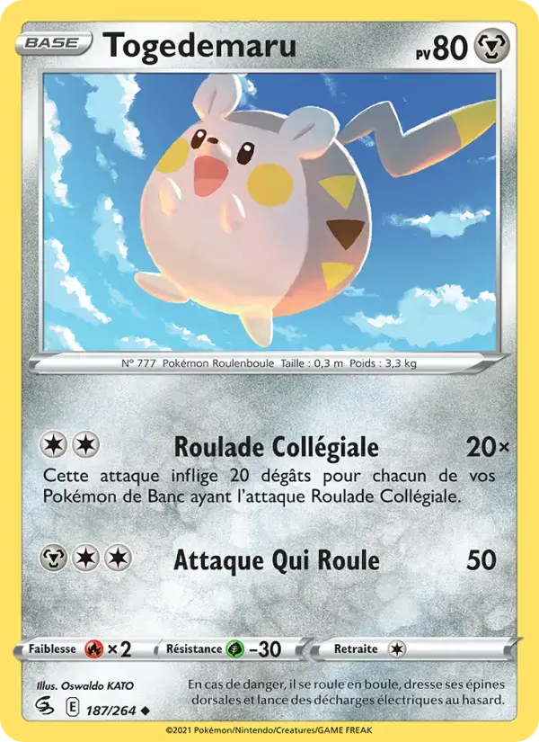 Carte Pokémon Togedemaru #187 — Poing de Fusion