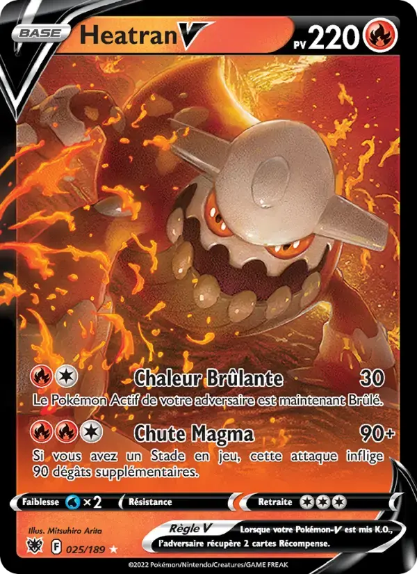 Carte Pokémon Heatran V #025 — Astres Radieux
