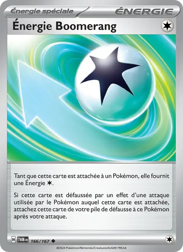Carte Pokémon Énergie Boomerang #166 — Mascarade Crépusculaire