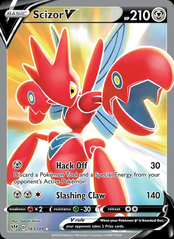 Scizor V #183 — Darkness Ablaze