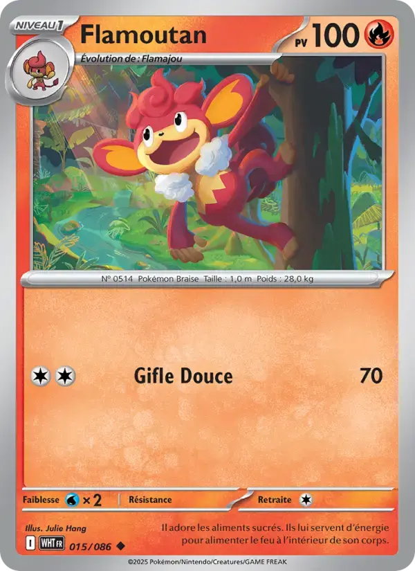 Carte Pokémon Flamoutan #015 — Flamme Blanche