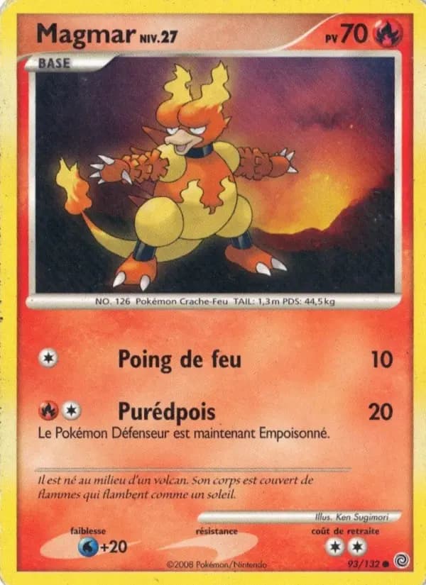 Carte Pokémon Magmar #93 — Merveilles Secrètes