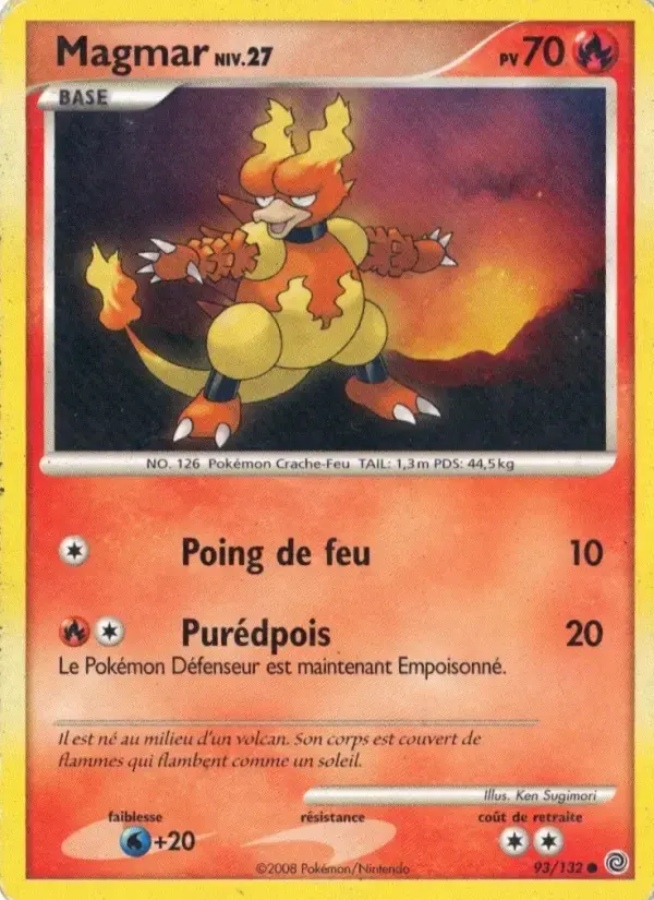 Carte Pokémon Magmar #93 — Merveilles Secrètes