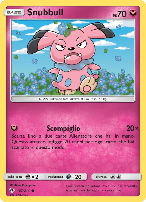 Carte Pokémon Snubbull #137 — Tonnerre Perdu
