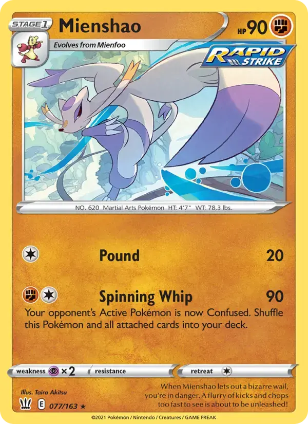 Mienshao #77 — Battle Styles