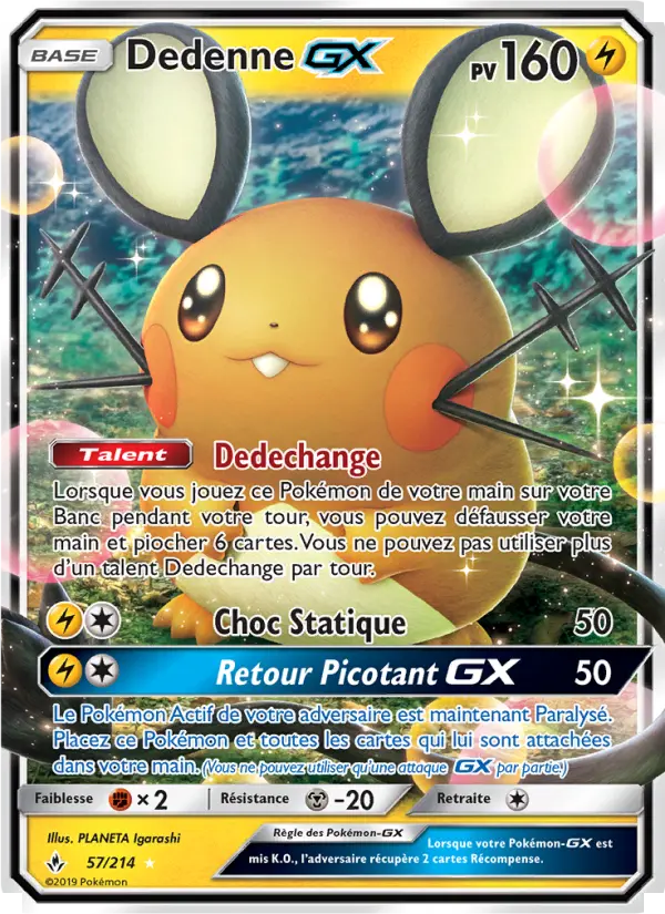 Carte Pokémon Dedenne GX #57 — Alliance Infaillible