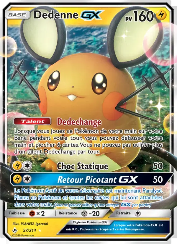 Carte Pokémon Dedenne GX #57 — Alliance Infaillible