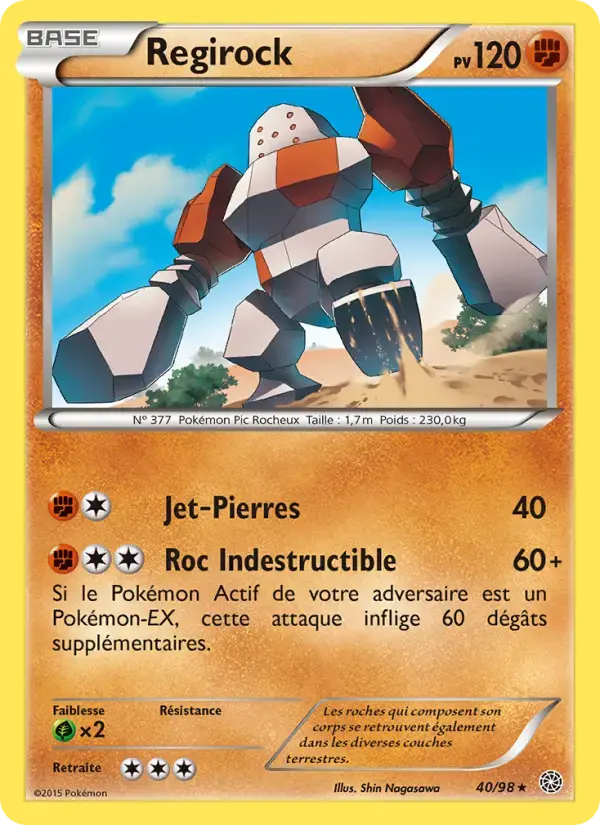 Carte Pokémon Regirock #40 — Origines Antiques