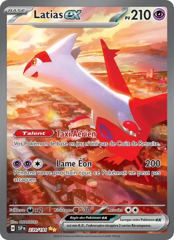 Carte Pokémon Latias-ex #239 — Étincelles Déferlantes