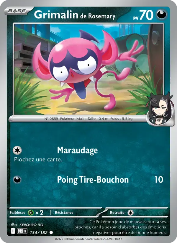 Carte Pokémon Grimalin de Rosemary #134 — Rivalités Destinées