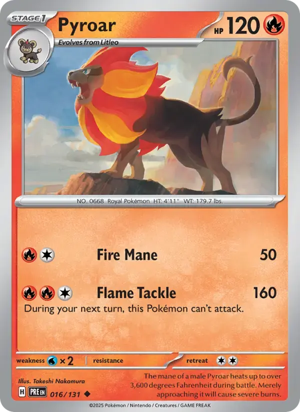 Pyroar #016 — Prismatic Evolutions