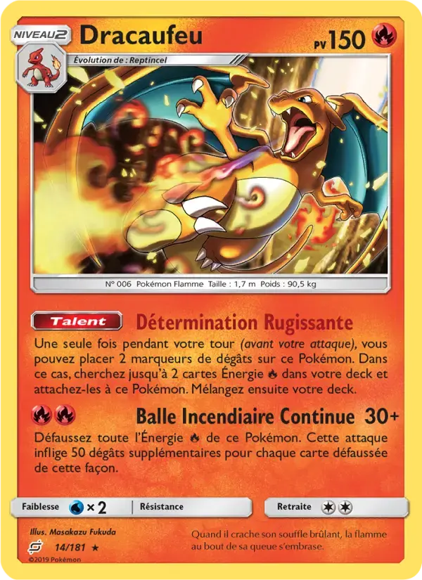 Carte Pokémon Dracaufeu #14 — Duo de Choc