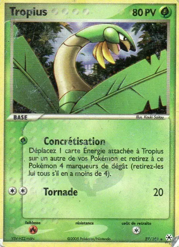 Carte Pokémon Tropius #27 — Légendes Oubliées