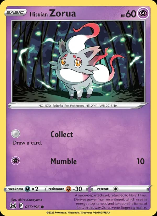 Hisuian Zorua #075 — Lost Origin