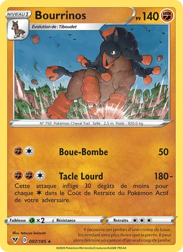Carte Pokémon Bourrinos #97 — Voltage Éclatant