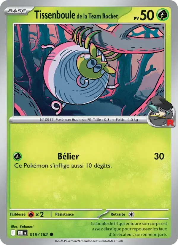 Carte Pokémon Tissenboule de la Team Rocket #019 — Rivalités Destinées