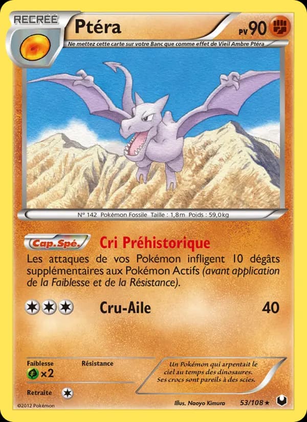 Carte Pokémon Ptéra #53 — Explorateurs Obscurs