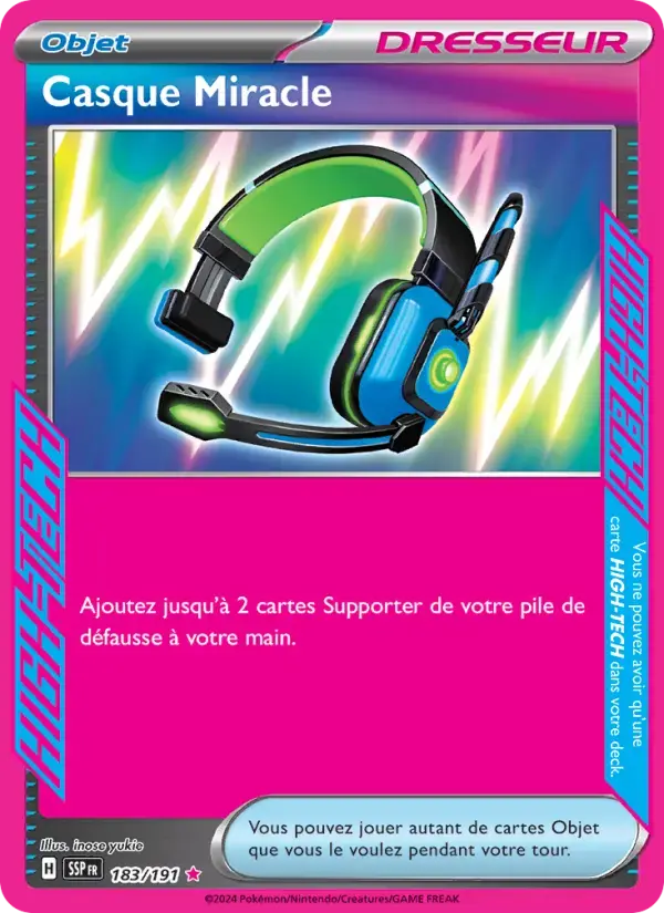 Carte Pokémon Casque Miracle #183 — Étincelles Déferlantes