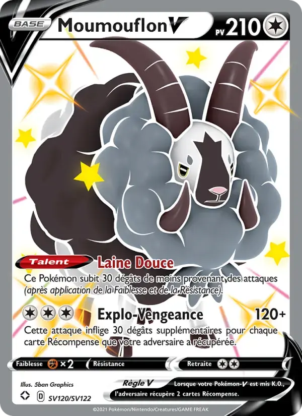 Carte Pokémon Moumouflon V #SV120 — Destinées Radieuses