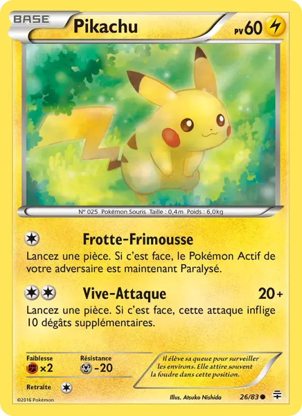 Carte Pokémon Pikachu #26 — Générations