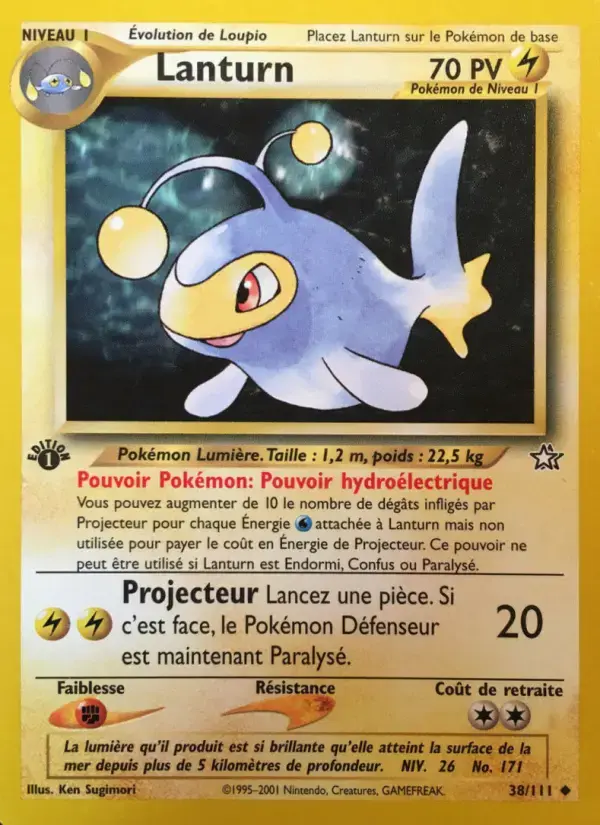 Carte Pokémon Lanturn #38 — Neo Genesis